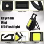 Key Chain Flashlights Super Bright COB LED Work Light, USB Rechargeable Work Light, Portable LED Work Light, Water Resistant Work Light, Magnetic Base LED Light, Key Chain Flashlight, High-Performance COB Work Light, Mini LED Work Light, Emergency Strobe Light, Durable Work Light