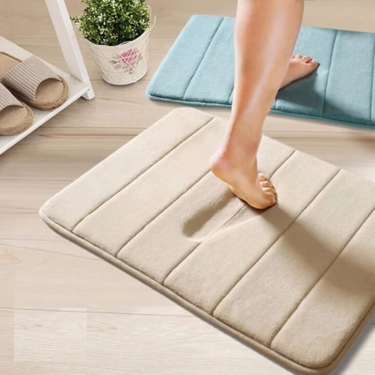 Velvet Non-Slip Bath Mat, Soft Touch Bath Rug, Absorbent Bathroom Carpet, Machine Washable Bath Mat, Non-Slip Bath Mat, Bathroom Safety Mat, Luxury Bath Rug, Multicolour Bath Mat, Big Bath Mat, Tub and Shower Mat