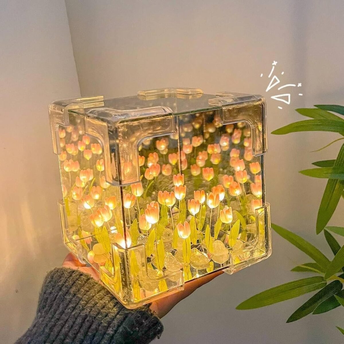 tulip night light, flowers lights, 3D night lamp, multicolor LED table lamp, creative night lamp, bedroom table lamp, DIY tulip lamp