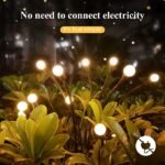 solar firefly garden lights, waterproof garden lights, LED solar path lights, outdoor decorative lights, swaying solar lights, solar-powered garden decor, firefly lighting effect, solar decorative lights, energy-efficient outdoor lights, Swaying solar firefly garden lights, waterproof, LED-powered, perfect for outdoor path and landscape decor.